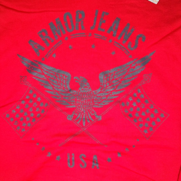 Armor Jeans Hoodie Red men’s XL - Picture 3 of 5